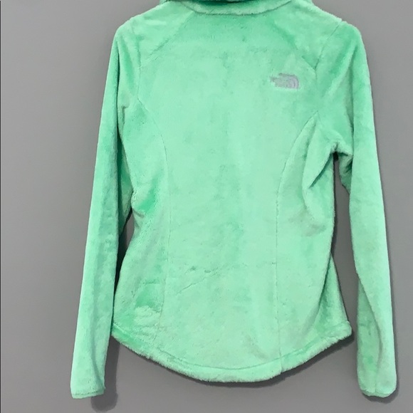 The North Face Green Fuzzy Zip Up Jacket Size S - Picture 6 of 7